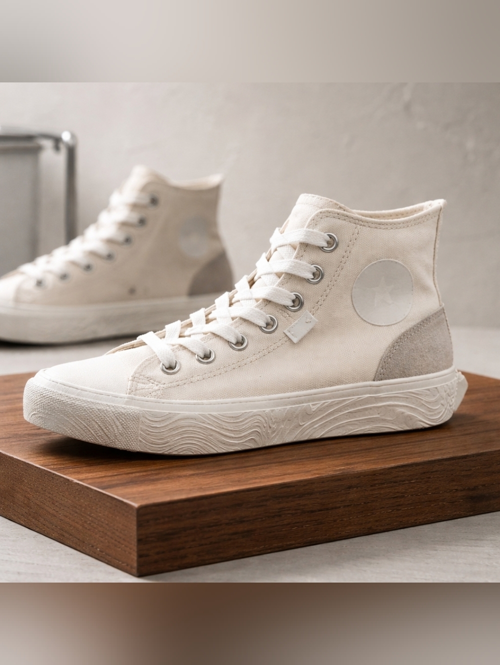 Chuck Taylor Alt Star Wavy Egret/Vintage/Cream High Top Sneakers Mens Size 7